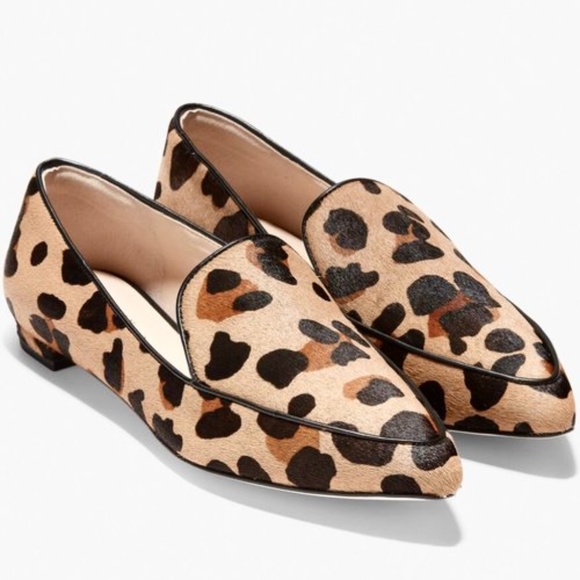 Cole Haan Shoes - Cole Haan Brie Leopard Leather Loafers Ballet Flat